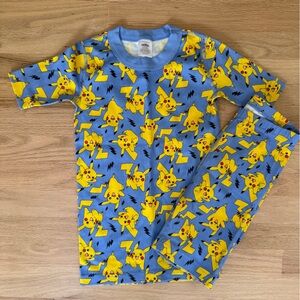 Hanna Andersson Pokemon Pikachu Kids Pajama Set - Blue and Yellow